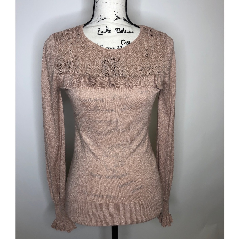 WHBM Pink Ruffle Sweater - XS - Picture 5 of 15